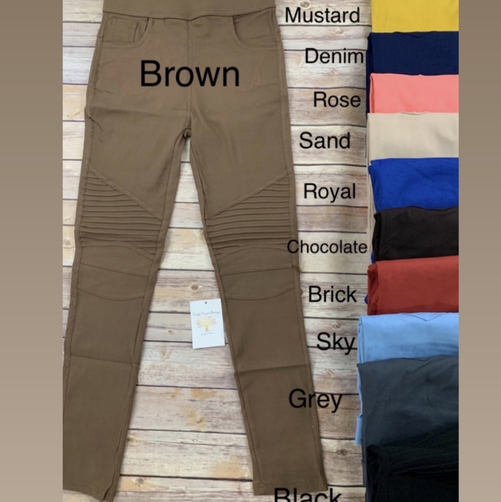 Laura Fashion Moto jeggings rose color